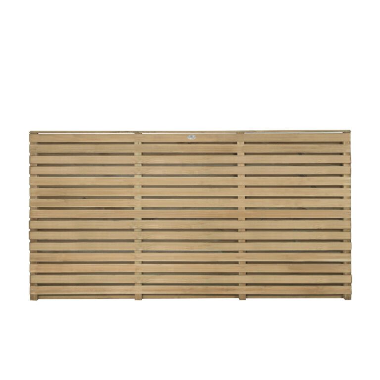 5013053172728 1 1.8m x 0.9m Pressure Treated Contemporary Double Slatted Fence Panel Pack of 4.jpg
